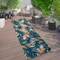 World Rug Gallery Tropical Leaves Indoor/Outdoor Runner Rug 2' x 7' Multi 8012MULTI2X7 - alternate 5